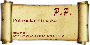 Petruska Piroska névjegykártya