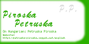 piroska petruska business card